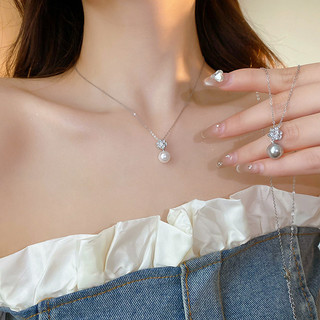 Bạc 925 Kim Zircon Camellia Ngọc Trai Bộ Phong Cách Pháp Cá Tính Thời Trang Cao Cấp Trang Sức Nữ