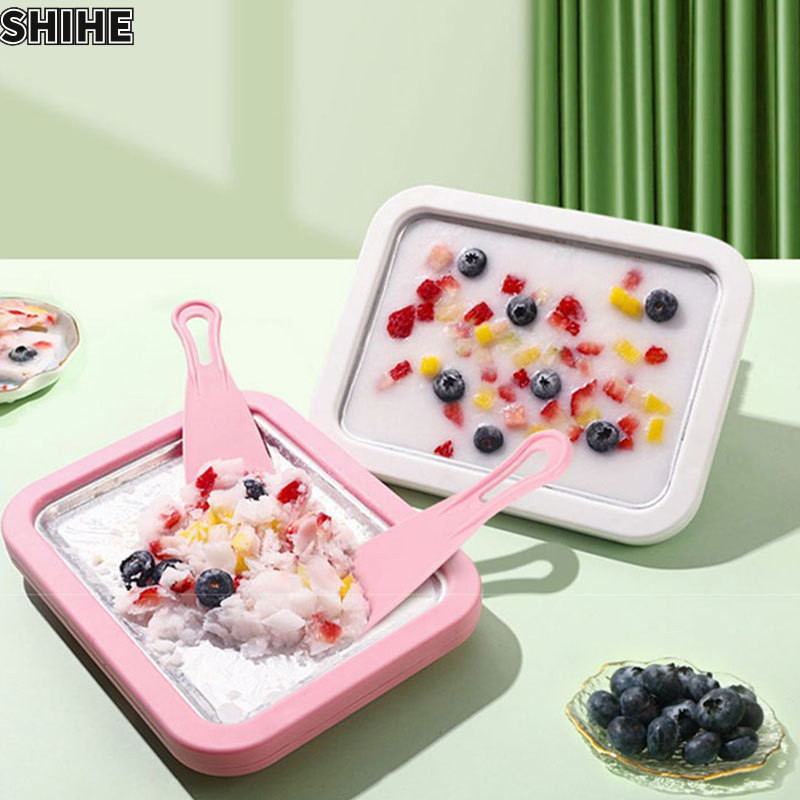 SHIHE Máy làm sữa chua chiên, máy làm đá chiên nhỏ gia dụng, máy làm kem đặc biệt