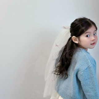 Công chúa mới phong cách nơ kim cương nóng veil trẻ em ngày lễ phụ kiện tóc lô sợi kẹp tóc