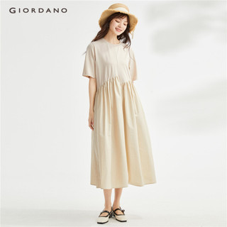 GIORDANO WOMEN Cotton patchwork short sleeve dress 18464702