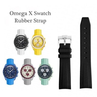  Dây Đeo Đồng Hồ Cho Omega X Swatch Chung MoonSwatch Dây Đeo Seamaster 300 Nam Nữ Cao Su 20 Mm Silicone Cong Cuối Vòng Tay Cho Seiko 