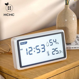 HCHC Máy đo độ ẩm kỹ thuật số, Máy đo độ ẩm màu trắng ABS, Dụng cụ LCD Nhiệt kế điện tử vuông Mini có độ chính xác cao Trang chủ