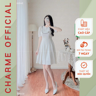  Váy xước Thái thiết kế xếp ngực 6 cúc Charme 304030