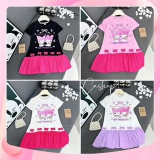Váy đầm xoè đuôi cá Kuromi, gấu Hi cho bé gái