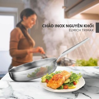 Chảo inox 3 lớp nguyên khối elmich tri-max el-3737max 20cm / el-3738max 24cm / el-3739max 26cm