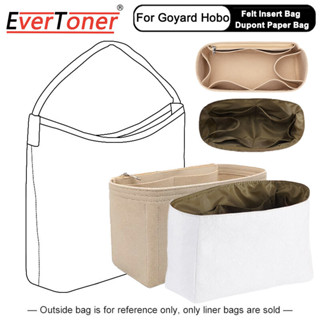 Evertoner Túi Chèn Tổ Chức Cho Goyad HOBO Siêu Nhẹ Túi Tote Ví Nỉ / Dupont Giấy Chèn Túi Xách Lót Lưu Trữ Túi Bên Trong Shaper