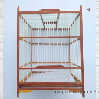 Khung lồng chim Chào mào Khung lồng ép mộc nan phíp(nan cáp quang) tự lắp ráp kèm phụ kiện