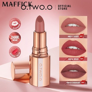 Son môi O.two.o Matte Lipstick Kissproof Lip Gloss Liptint Mỹ phẩm trang điểm môi chống thấm nước lâu trôi 【bluey】