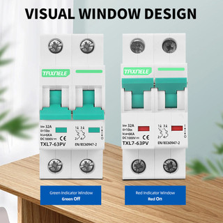 Taxnele 2p dc mcb l7 solar pv mini circuit breaker dc 1000v verload bảo vệ pin công tắc 10a 16a 20a 25a 32a 40a 50a 63a quang điện