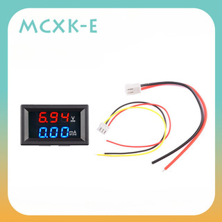 Dc 0-100v 10a vôn kế kỹ thuật số ampe kế hiển thị kép máy dò điện áp đồng hồ đo dòng điện bảng điều khiển ampe vôn đồng hồ đo 0,28 "đèn led xanh đỏ