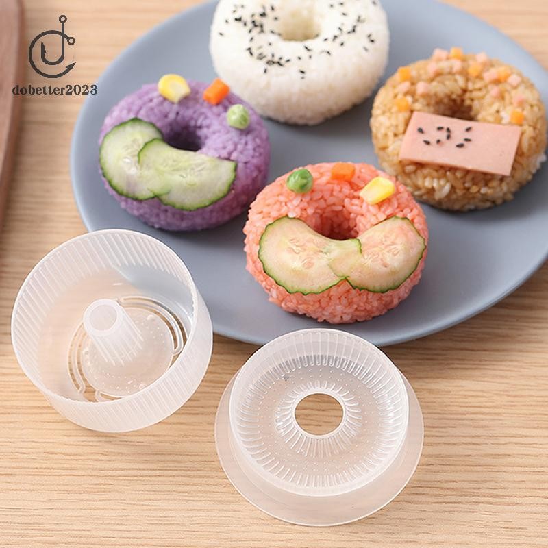 [DB] Khuôn cơm tròn Donut mùa học Máy làm Sushi chống dính DIY Khuôn ép gạo dễ dàng cho trẻ em Bento