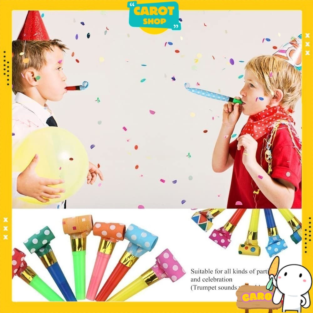 Set 5/10 còi tò te thổi vui nhộn độc đáo cho dịp sinh nhật, phụ kiện trang trí sinh nhật sự kiện