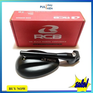 Gương chiếu hậu xe máy thời trang RCB kiểu sò S5 hàng Racing Boy chính hãng cho xe Wave AB SH SH Mode Airblade...