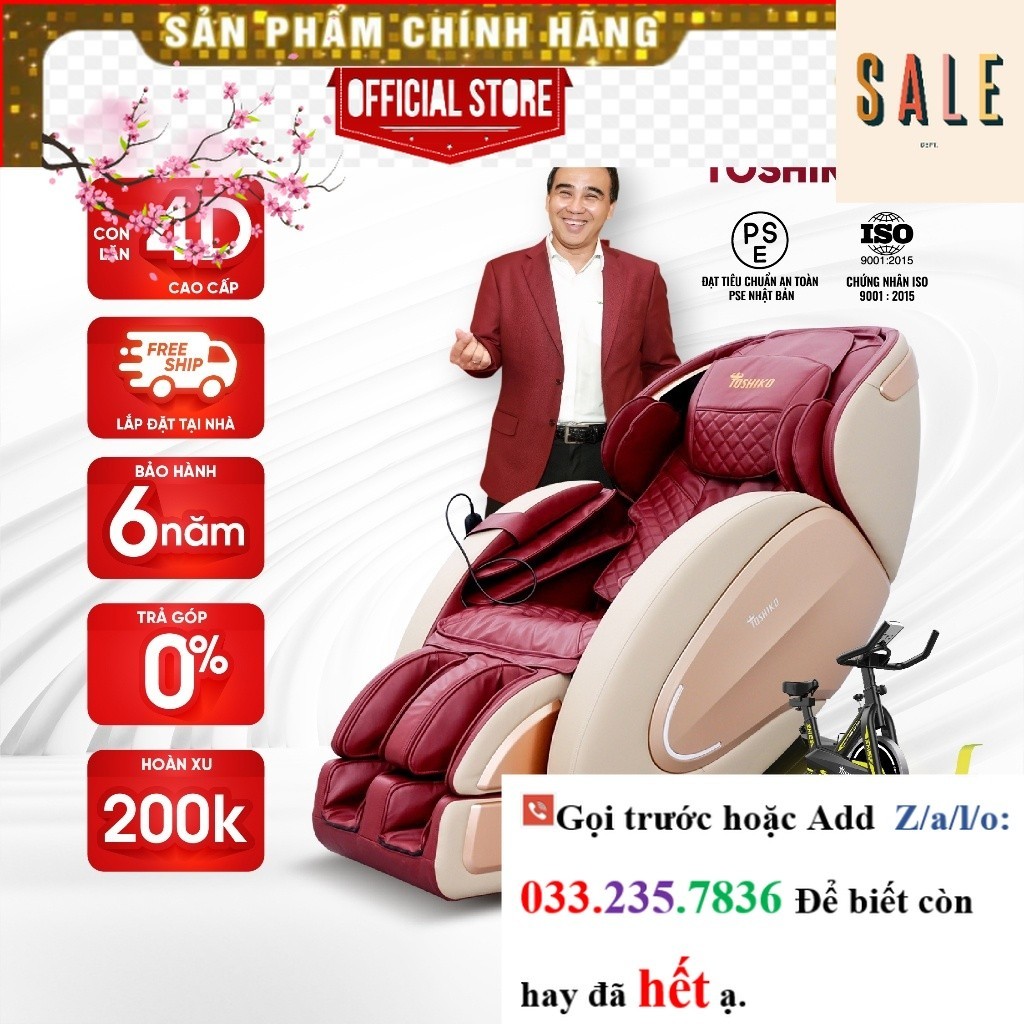  SỐC [Tặng xe đạp X9] Ghế Massage Đa Năng Toshiko T70