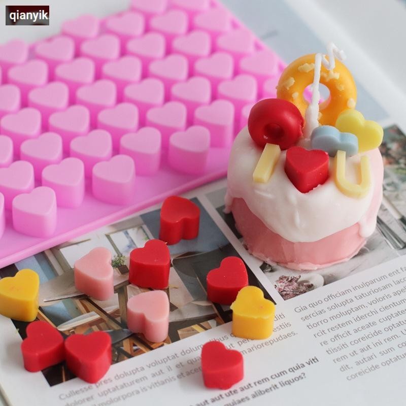 Máy Nướng Bánh Khuôn Đá Viên Khay Mini Chống Dính Hình Trái Tim DIY Fondant Khuôn Bánh