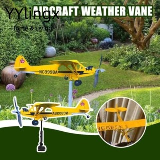 YYlingx Máy bay Weathervane Ống kim loại Cối xay gió Hướng gió La bàn