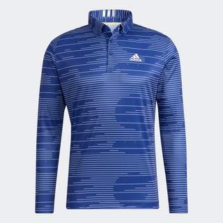 adidas Đánh gôn Áo Polo Dài Tay Họa Tiết Primegreen Nam Màu xanh da trời GT3655
