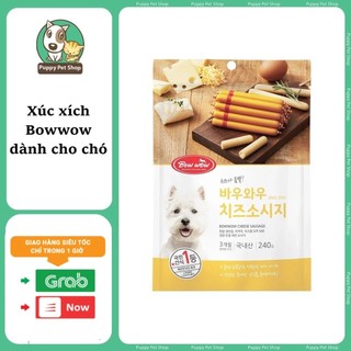 Bowwow Xúc Xích Đồ Thưởng Cho Chó Vị Phomai 240g