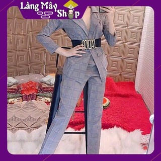 (Xả kho Sale Sập Sàn) Set đồ VEST Nữ Tay dài - Hàng cao cấp cực đẹp cá tính quyến rũ với phong cách Hàn Quốc không nịt