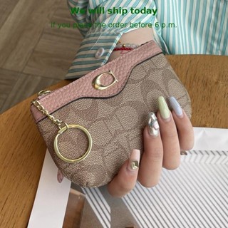 Ví Da Thật Mini Siêu Mỏng Có Khóa Kéo Thời Trang Cho Nữ