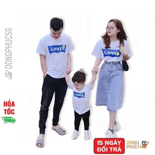 Áo thun gia đình GD428T màu trắng làm đồ đồng phục áo đôi mẹ và bé chất thun dày dặn DONGPHUCSG