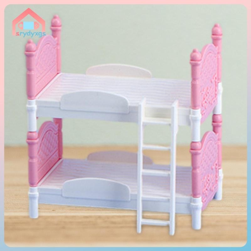 Gemvan Thời Trang Búp Bê Giường Mini Bunk Giường Mô Phỏng Nhà Búp Bê Đồ Chơi Bộ Đồ Nội Thất Cho 1 / 2 Búp Bê Trang Trí Nhà Đồ Chơi Trẻ Em Phòng Ngủ