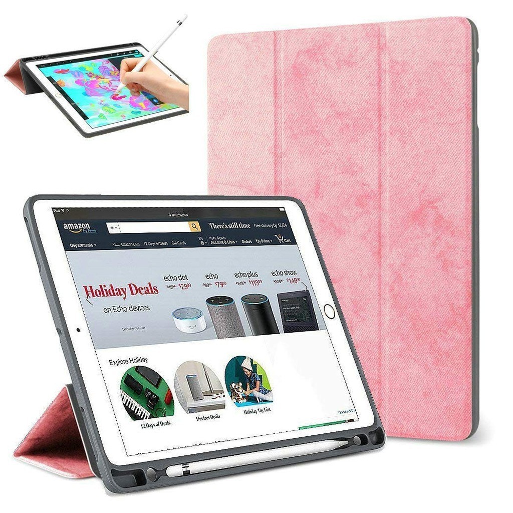 Vỏ Thông Minh Cho iPad Pro11 2020 2021 2022 10th Air 5 4 10.9 10.2 7th 8th 9th Gen 10.5 9.7 2017 2018 Vỏ Nam Châm Mini + Khe Cắm Bút Chì Bao Da PU Vỏ Mềm Trifold Đứng