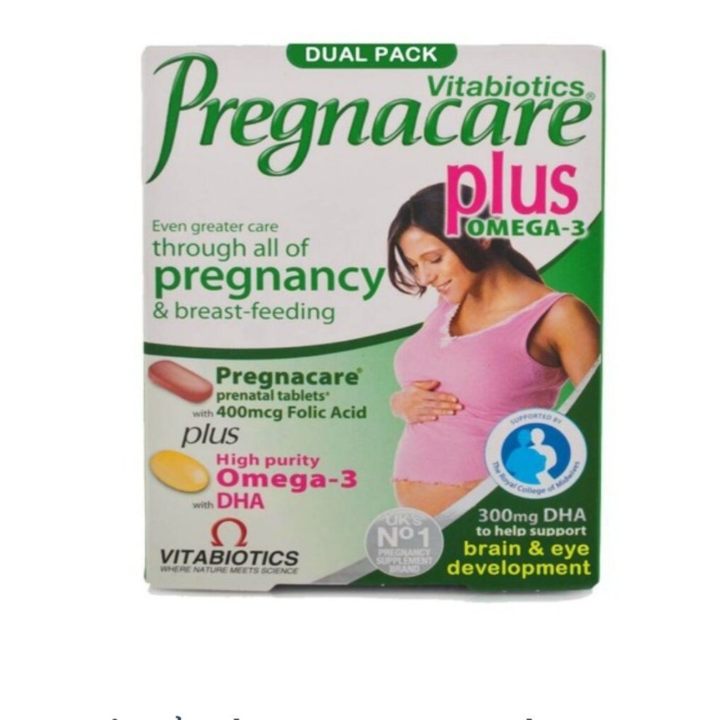 Viên uống Pregnacare Plus Omega-3 Vitabiotics bổ sung Vitamin, Omega-3 và khoáng chất (56 viên)