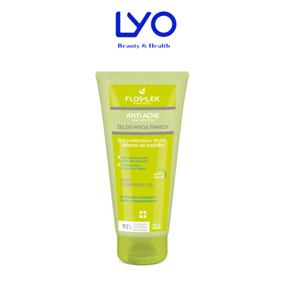 Sữa rửa mặt Floslek kiềm dầu dịu nhẹ Anti Acne Face Cleansing Gel 200ml