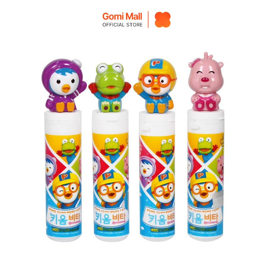 Kẹo Vitamin C KIWOOM VITA PORORO 15g/hộp (15 viên) - hình ngẫu nhiên Pororo, Crong, Loopy, Petty Gomi Mall