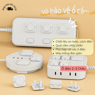 Vỏ Bịt ổ điện bảo vệ an toàn cho bé Voi.Baby  Nút bịt ổ điện cao cấp chống giật nhỏ gọn chắc chắn có quai cầm tiện lợi