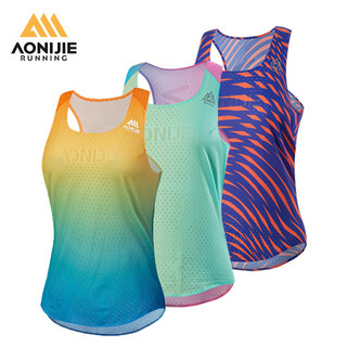 Aonijie fw5156 nữ thể thao ngoài trời nhanh khô áo vest nhẹ racerback áo mùa hè không tay để chạy bộ thể dục