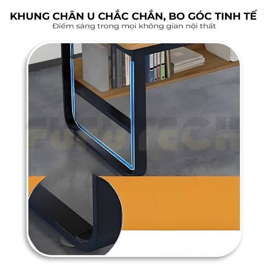 Bàn làm việc, bàn học tập U Campus FUFUTECH bo 4 góc, Liền Kệ Dưới Giúp Tối Ưu Không Gian, Đa Dạng Kích Thước 1m2,1m4 | BigBuy360 - bigbuy360.vn