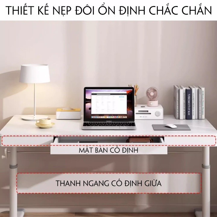 Bàn Làm Việc Cao Cấp - Bàn Làm Việc Homestyledecor - Bàn Làm Việc Khung Thép Carbon, Kính Cường Lực Tự Do Nâng Hạ 100CM | BigBuy360 - bigbuy360.vn