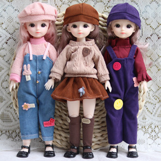 Bjd30cm Búp Bê 22 Hoạt Động Khớp Mô Phỏng 3D Búp Bê Mắt Lớn Và Quần Đầm Bé Gái Búp Bê DIY Đồ Chơi Quà Tặng Sinh Nhật