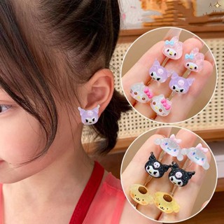 Sanrio Charm Bông Tai Kuromi My Melody KT Cinnamoroll Trẻ Em Kẹp Bông Tai Không Lỗ Tai Kẹp Tai Bé Gái Trang Sức Ngọt Ngào