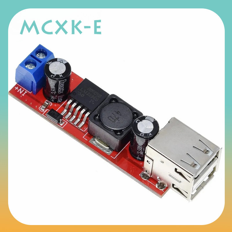 Dc 6V-40V Sang 5V 3A Sạc USB Đôi DC-DC Mô Đun Chuyển Đổi Bước Xuống Cho Xe Sạc LM2596 Dual USB