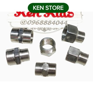 Phụ kiện ống nước inox ren 21 măng xông / ren trong / ren ngoài KEN STORE