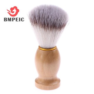 Bàn chải cạo râu BMPEIC Tay cầm bằng gỗ Dụng cụ làm sạch râu mặt Bàn chải dao cạo an toàn mới