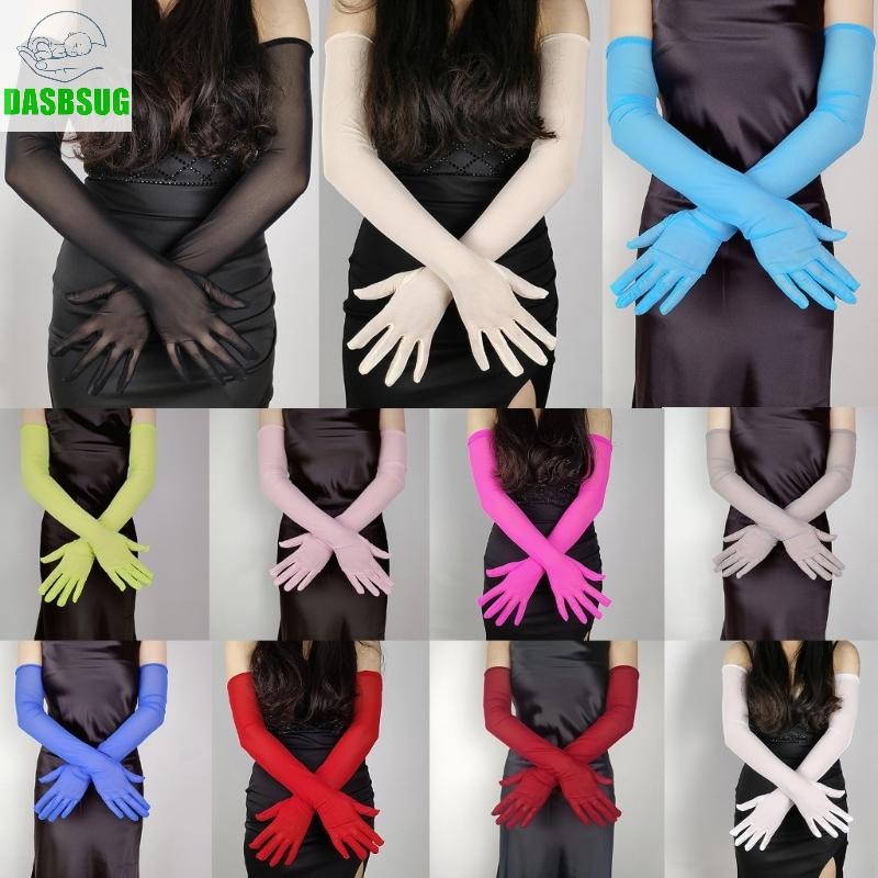 Tulle Gloves Women Party Gloves Over the Elbow Long Gloves Night Club Gloves