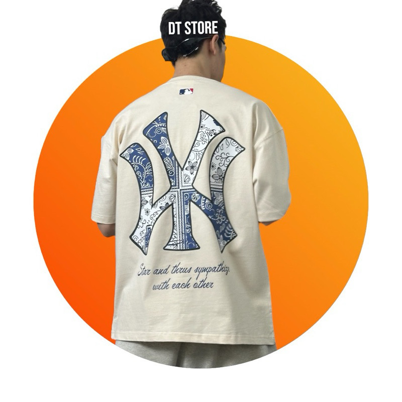【HOT】 Áo thun MLB bóng chày DT28 vải cotton thời trang cao cấp form rộng unisex - DT STORE