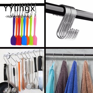 YYlingx 1 / 5 / 10 móc treo quần áo hình chữ S bằng thép không gỉ tiện dụng cho gia đình