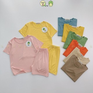 SALE!!! Bộ Cộc Tay KIMCHIBABY Vải Cotton Lụa Cho Bé Trai Bé Gái, Bộ Hè Cho Bé Mặc Đi Chơi, Đi Học Mềm Mại MKM21-01