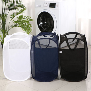 GUOUQNA Lưới Lên Giỏ Giặt Bẩn Hamper Giỏ Giặt Có Thể Gập Lại Có Tay Cầm Bảo Quản Quần Áo Giặt