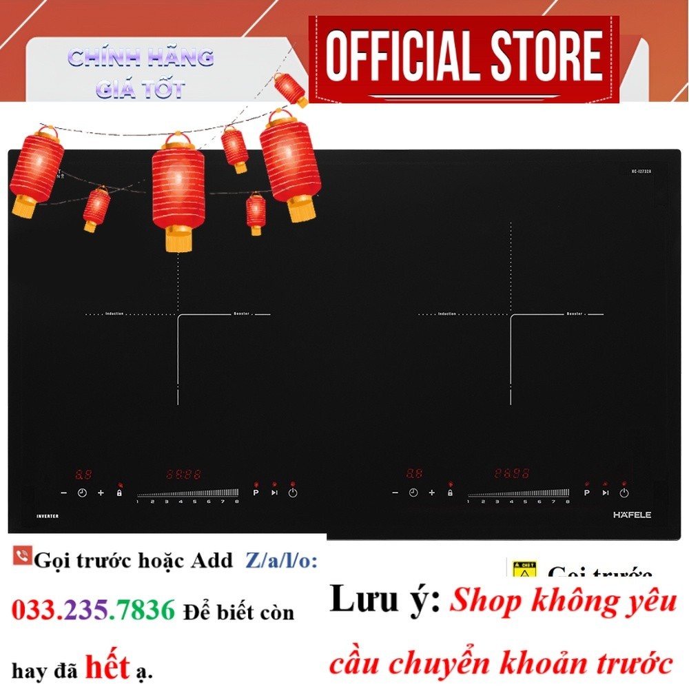 |New| Bếp từ 2 vùng nấu Hafele HC-I2732A 536.61.726