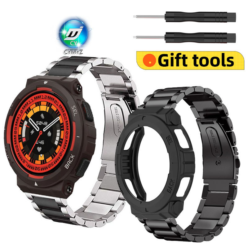 Amazfit Active Edge Dây đeo kim loại Dây đeo cổ tay thể thao huami Amazfit Active Edge case Vỏ bảo v