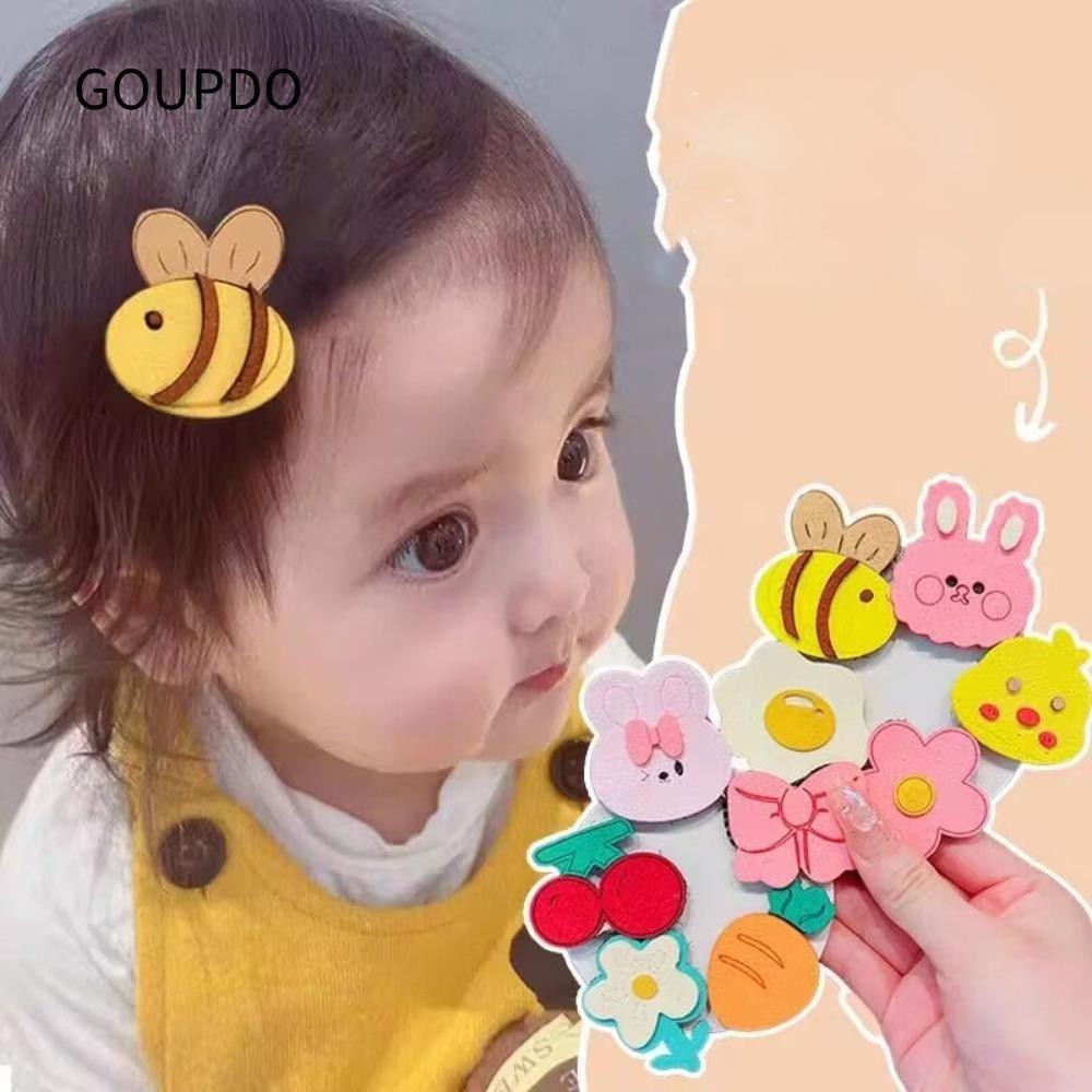 GOUPDO Miếng Dán Ma Thuật, Miếng Dán Tóc Ngọt Ngào Ong, Bán Chạy Kawaii Kẹp Tóc Dễ Thương Vỡ Đồ Dùng Cho Bé