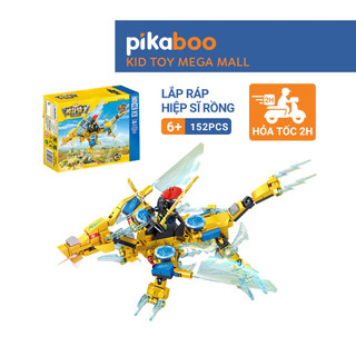 Đồ chơi lắp ráp xếp hình 3D hiệp sĩ rồng Pikaboo, chất liệu nhựa ABS cao cấp an toàn kích thích tư duy sáng tạo cho bé