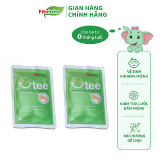 (GIFT ) Mẫu Thử 2 Gói Gạc Rơ Lưỡi  Fitolabs Otee Giúp Vệ Sinh Khoang Miệng An Toàn Cho Bé Từ Sơ Sinh
