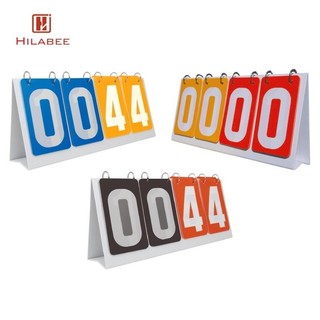 Bảng điểm số lật HILABEE Điểm để bàn 4 chữ số Bảng điểm thể thao đa năng di động cho bóng đá bóng rổ